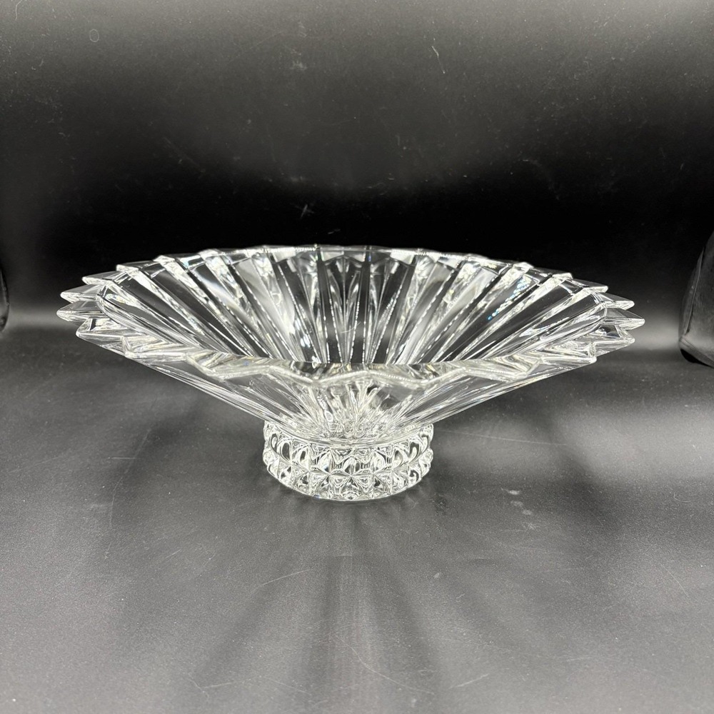 Mid-Century Fine Crystal Centerpiece Bowl German Rosenthal 12"